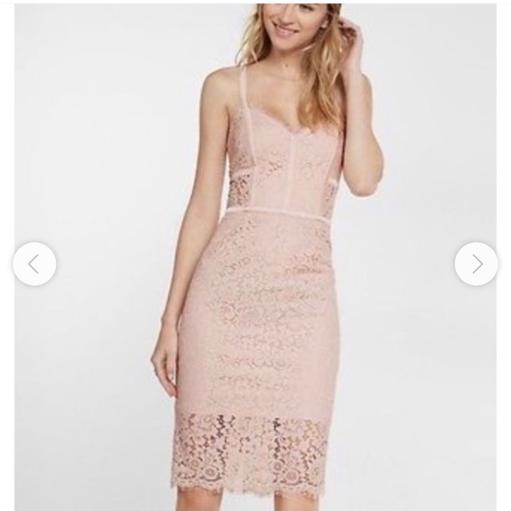 Express Piped Lace Sheath Dress Size 4